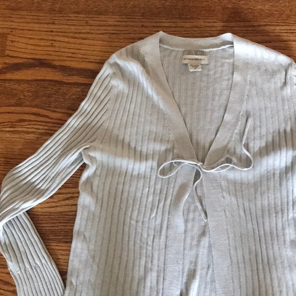 Banana Republic light blue cardigan sweater